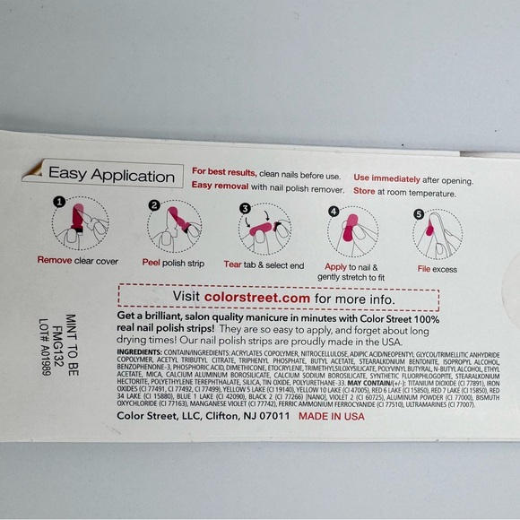 Color Street Easy Peel & Apply Polish Strips Retired “Mint To Be” - Picture 2 of 3